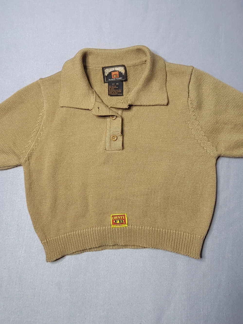F.B. county Charlie Brown Crop Top Color Brown Size XS